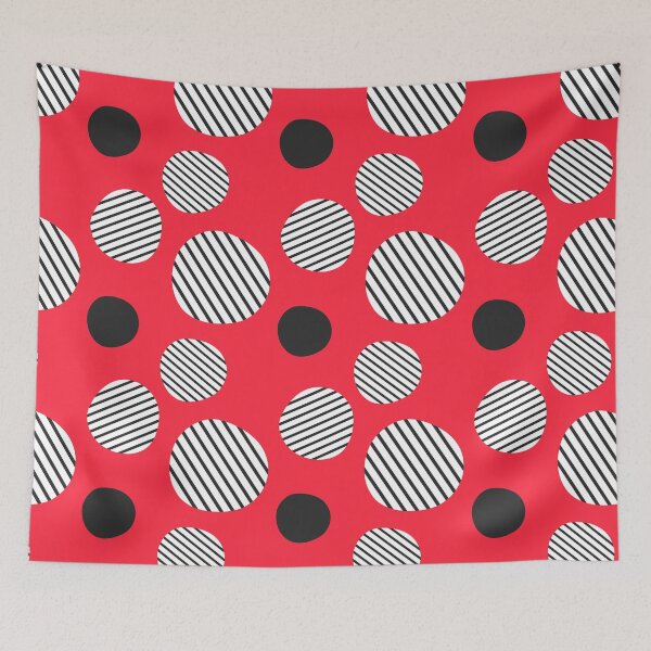 Item preview, Red striped dots designed and sold by PatternDivision.