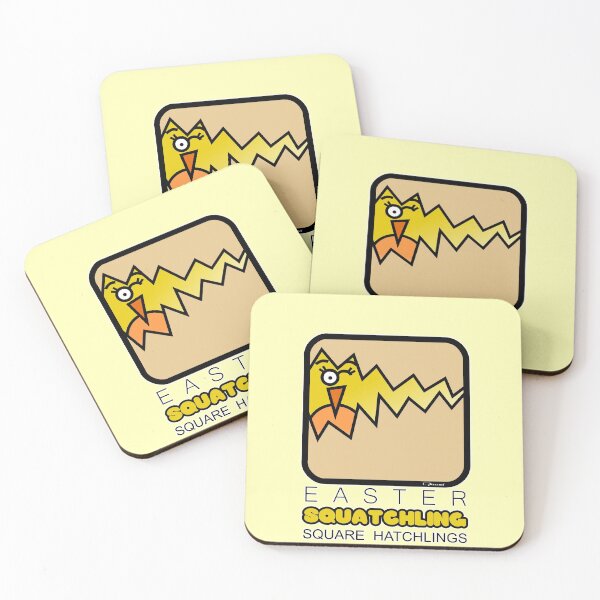 Item preview, Easter Hatchling Retro Square Squatchling Pastel Yellow designed and sold by Quooki.