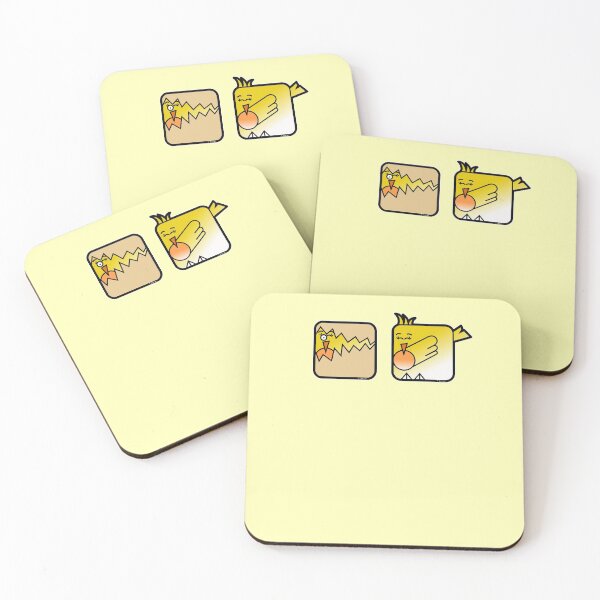 Item preview, Easter Chicklings Retro Square Squicklings Pastel Yellow designed and sold by Quooki.