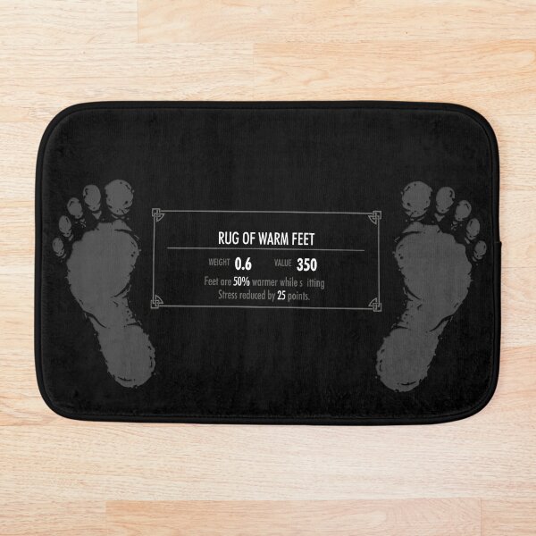 Item preview, Skyrim Elder Scrolls - Bathroom Toilet Floor Rug Equipment Black designed and sold by Million-Clouds.