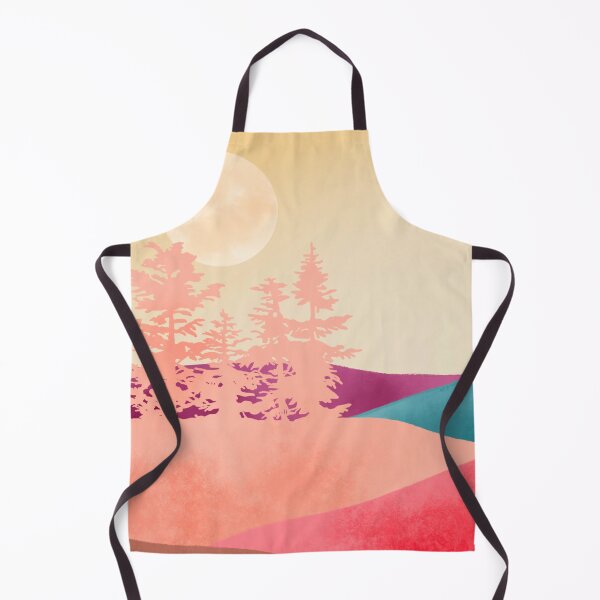 Item preview, Pine tree minimalistic landscape illustration designed and sold by ColorsHappiness.