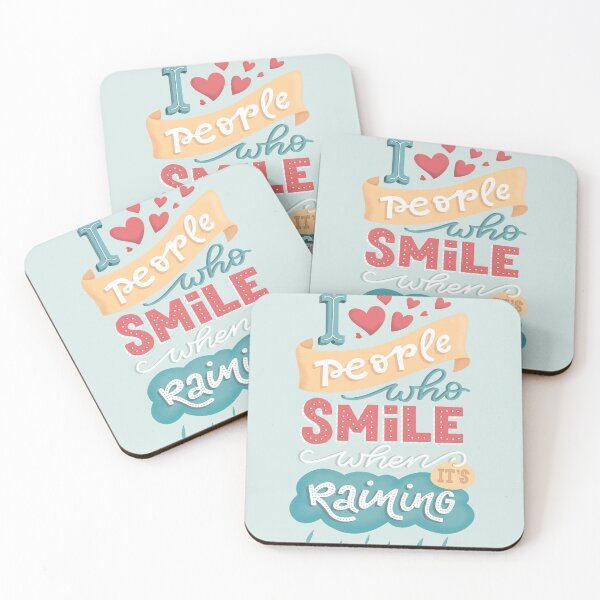 Item preview, Inspirational Quote Smile When Its Raining designed and sold by OffTheWallPrint.