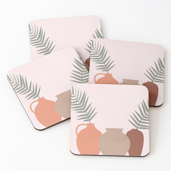 Artikelvorschau, Palm Leaf, Pottery, Contemporary, Minimal, Boho Art Print entworfen und verkauft von technicolorable_art.