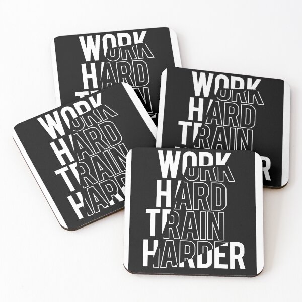 Item preview, Inspirational Quote Work Hard Train Harder designed and sold by OffTheWallPrint.