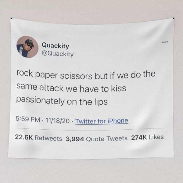 Item preview, quackity rock, paper, scissors tweet  designed and sold by NatAtt4ck.