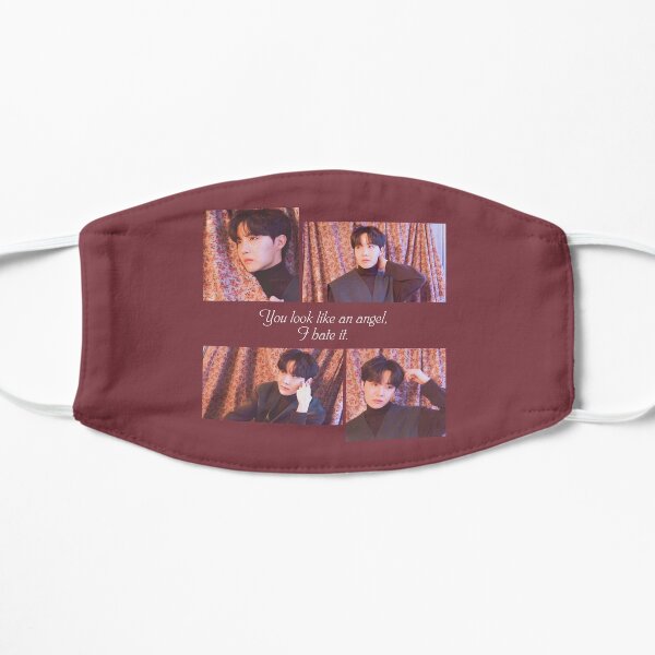 Jhope red curtains aesthetic Flat Mask