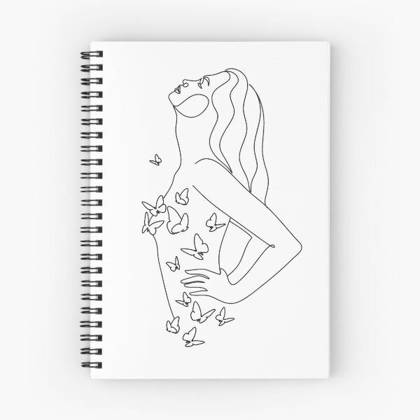Item preview, Woman with butterfly. Line art female with butterflies. Abstract girl with butterfly by one line drawing. Portrait minimalistic style. Botanical print. Nature symbol of cosmetics.  designed and sold by OneLinePrint.