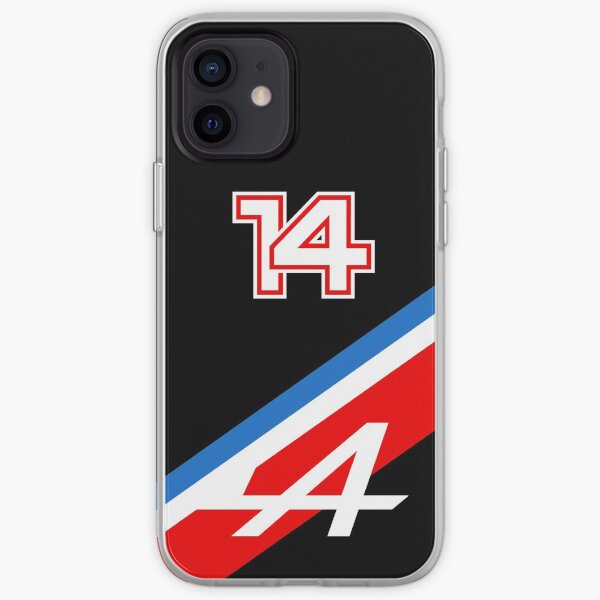 Fernando Alonso 14 Tricolore (Noir) - Alpine F1 2021 Coque souple iPhone