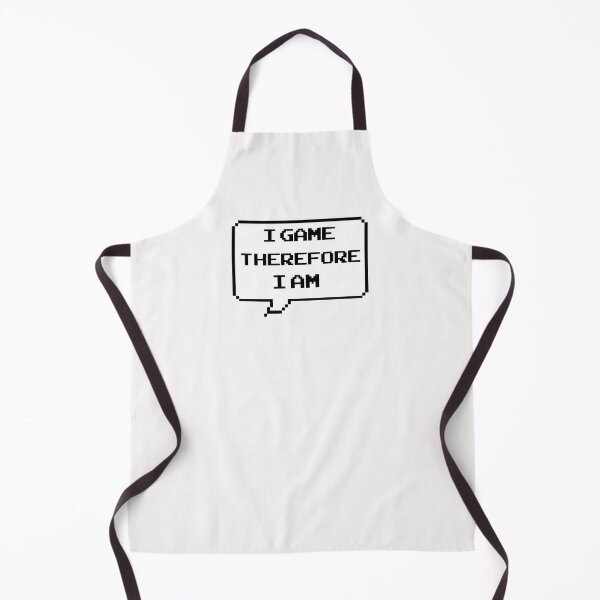 Item preview, I game therefore I am funny gamer Classic retro arcade style Black and White speech bubble designed and sold by Deegital18.