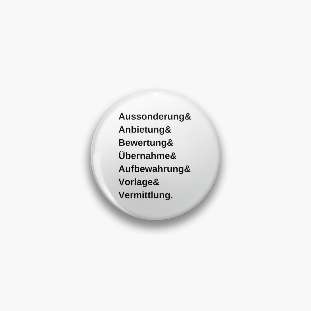 Tussen Machtigen Mart Sorting out, offering, evaluating, taking over, storing, submitting, mediating" Pin for Sale by Irrstern | Redbubble Tussen Machtigen Mart Sorting out, offering, evaluating, taking over, storing, submitting, mediating" Pin for Sale by Irrstern | Redbubble
