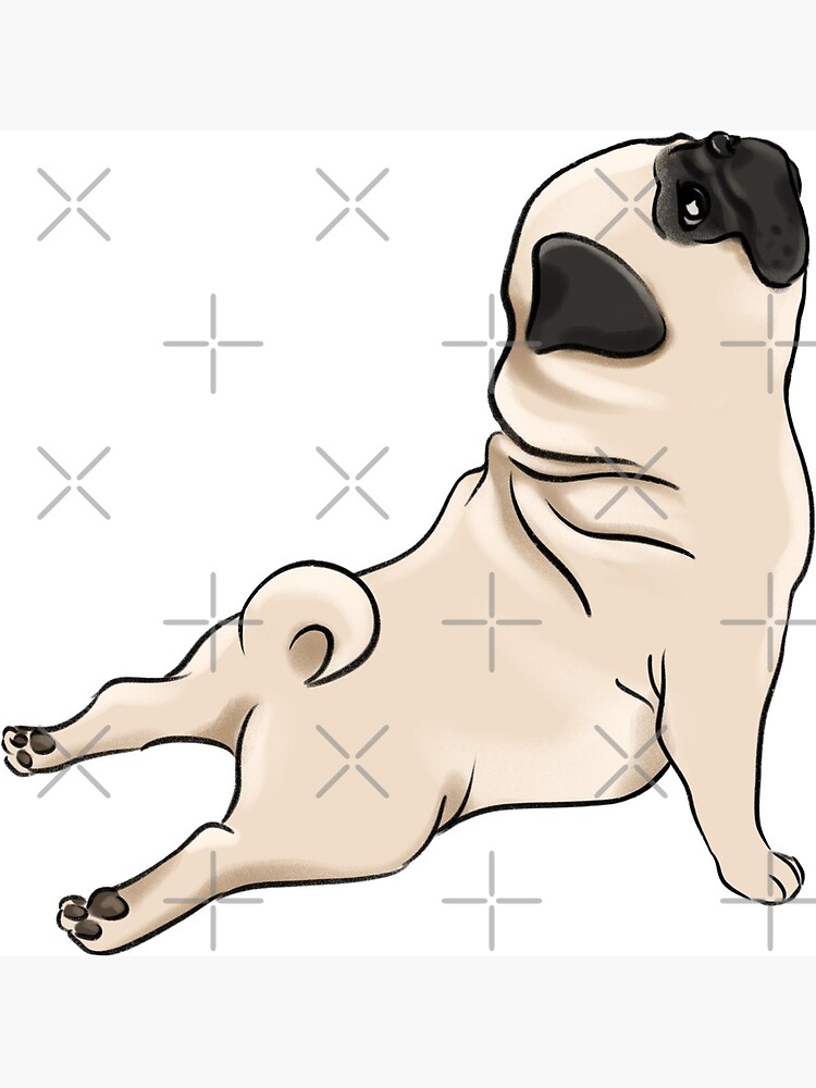 Funny Yoga Pug Dog - Funny Yoga - Posters and Art Prints