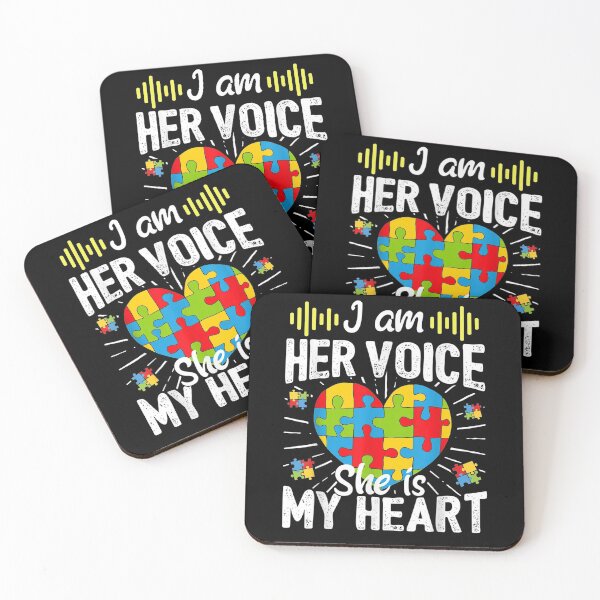 Item preview, I Am Her Voice She Is My Heart Autism Month Ribbon  designed and sold by charissamo77.