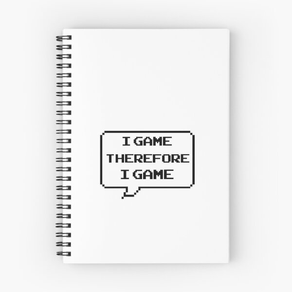 Item preview, I game therefore I am funny I game thefore I GAME gamer Classic retro arcade style Black and White speech bubble designed and sold by Deegital18.