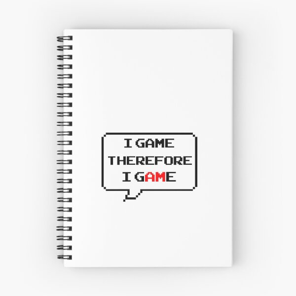 Item preview, I game therefore I am funny I game thefore I GAME gamer Classic retro arcade style Black, Red and White speech bubble designed and sold by Deegital18.