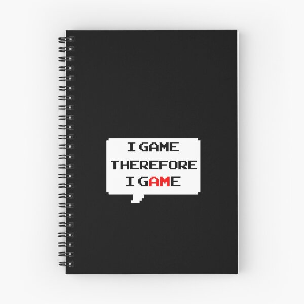 Item preview, I game therefore I am funny I game thefore I GAME gamer Classic retro arcade style Black, Red and White speech bubble (dark mode) designed and sold by Deegital18.