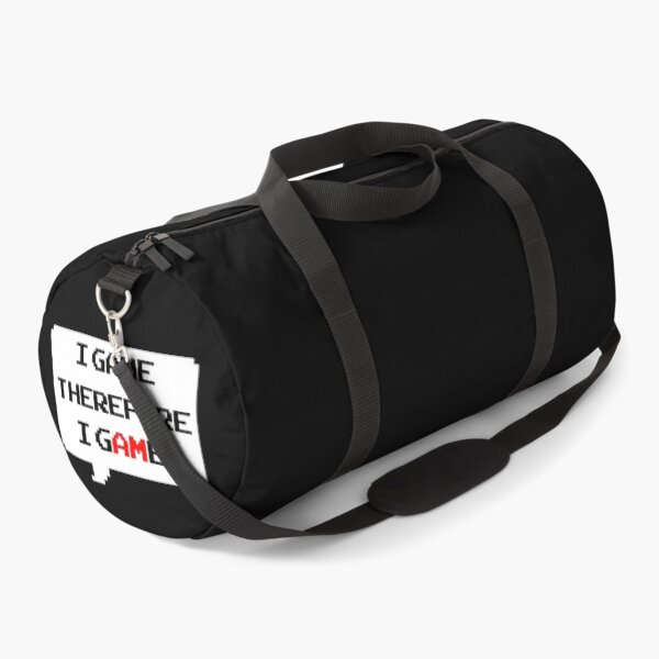 Item preview, I game therefore I am funny I game thefore I GAME gamer Classic retro arcade style Black, Red and White speech bubble (dark mode) designed and sold by Deegital18.