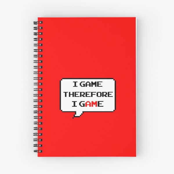 Item preview, I game therefore I am funny I game thefore I GAME pun gamer Classic retro arcade style Black, Red and White speech bubble (red gamer mode) designed and sold by Deegital18.