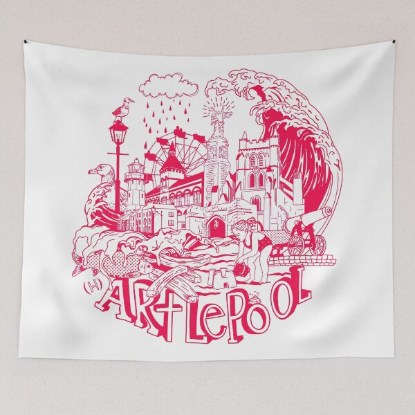 Item preview, Hartlepool Headland in Pink designed and sold by ItsDarkInThere.