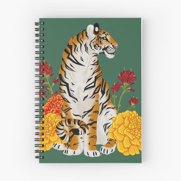 Item preview, Tiger with Marigolds designed and sold by Bethany Allard.