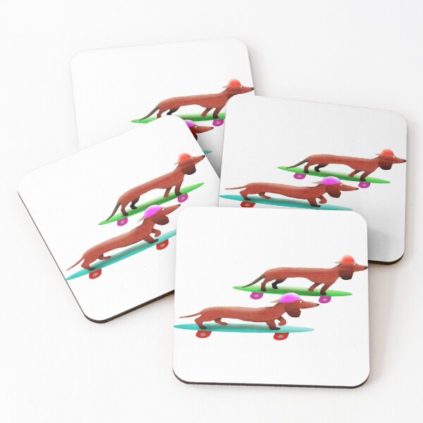 Item preview, Longboarding dachsunds designed and sold by Xdelacra.
