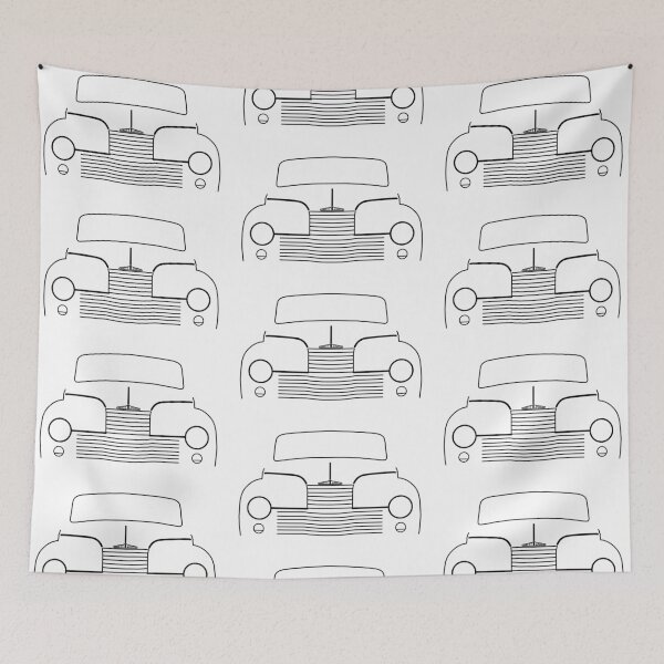Item preview, Jowett Javelin 1940s-1950s classic British car black outline graphic designed and sold by soitwouldseem.