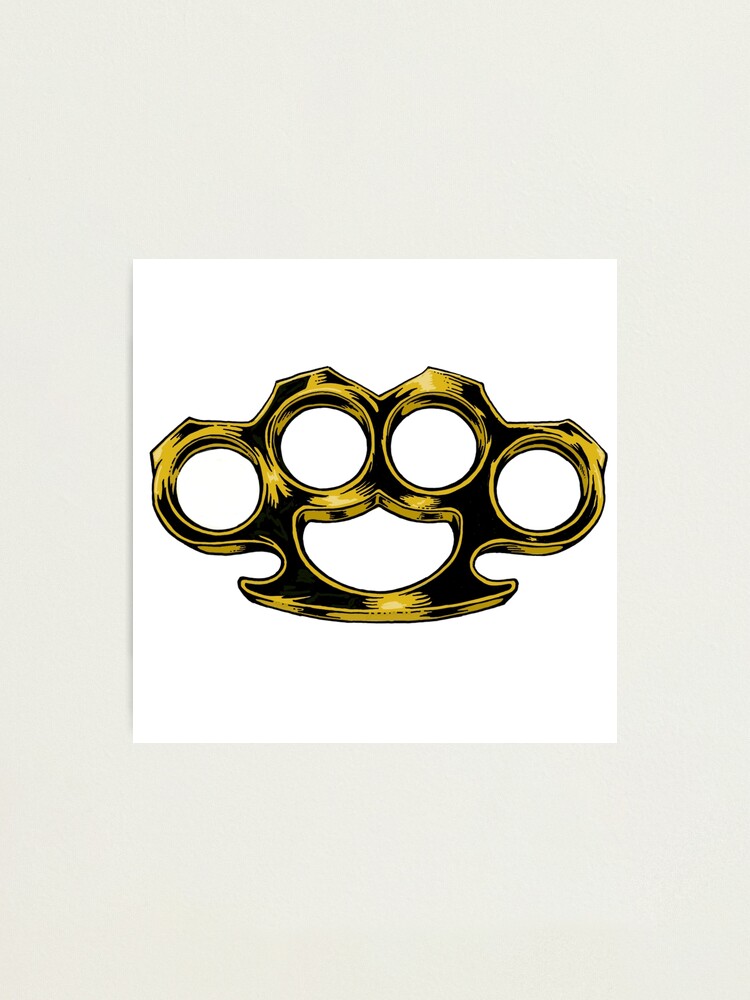 Brass knuckles Sticker for Sale by Ilikescolouring