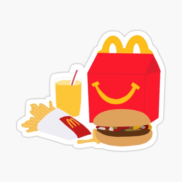 Happy Hamburger Sticker decal car laptop food item cute burger