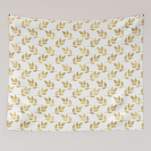 Item preview, Gold Glitter Foliage White Luxury Design designed and sold by NdesignTrend.
