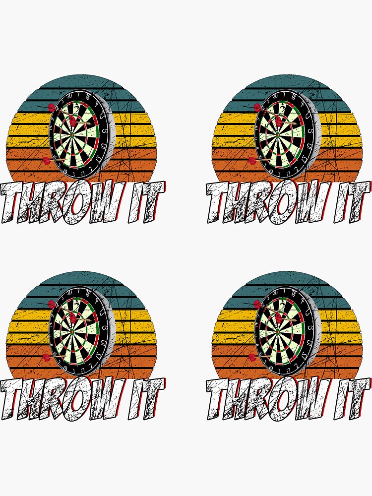 "Throw it, funny darts player pack" Sticker for Sale by JustaDude