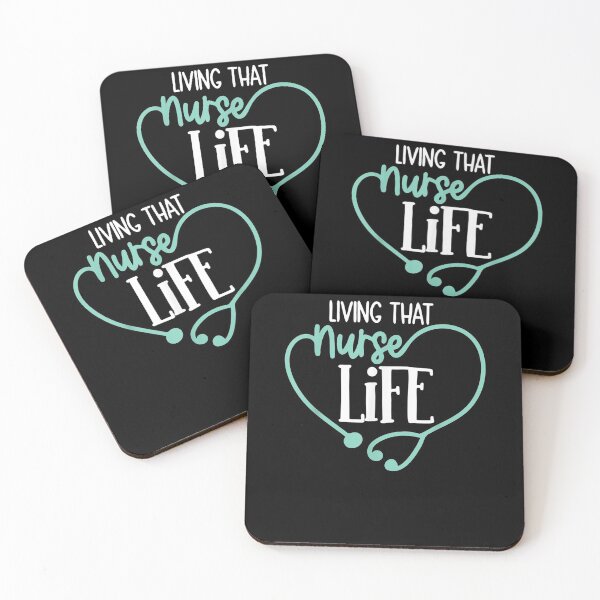 Item preview, Living That Nurse Life Cute Stethoscope Silhouette Graphic  designed and sold by charissamo77.