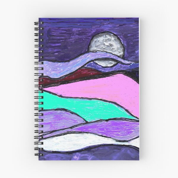 Item preview, Moon Through billowing clouds shining over rolling hills designed and sold by Trudie Moore.