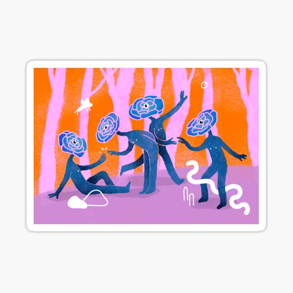 The flower parade Sticker
