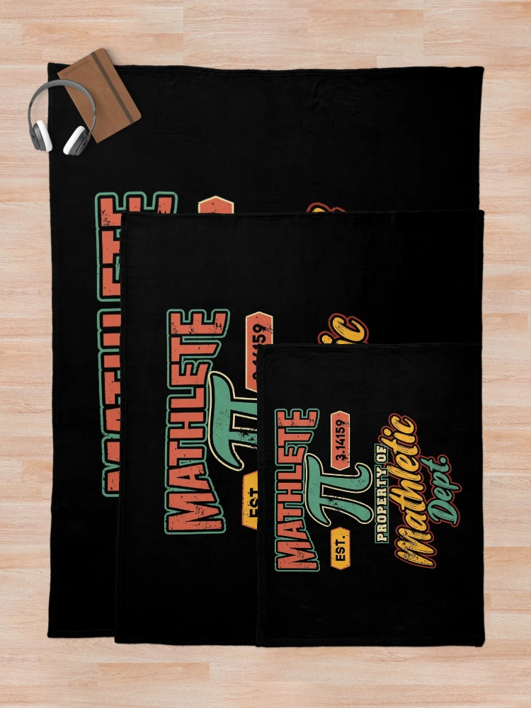 Thumbnail 5 of 6, Throw Blanket, Mathlete Mathletic Department Math PI designed and sold by Hananiah Merch.