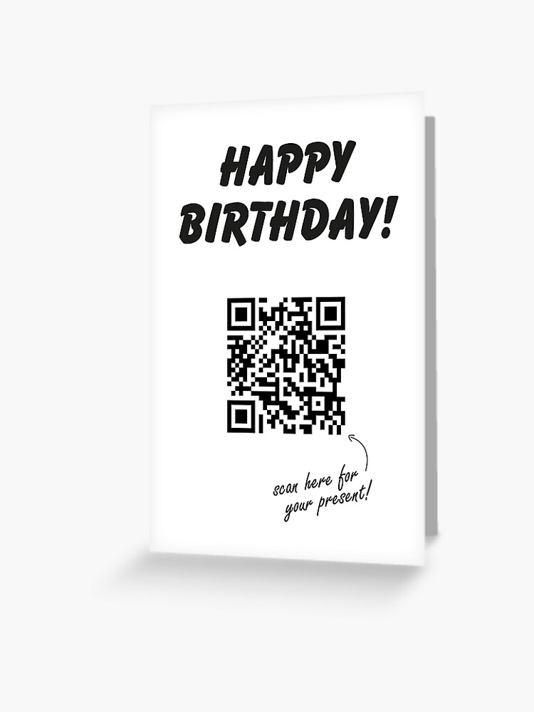 Rick Roll Link QR Code | Greeting Card