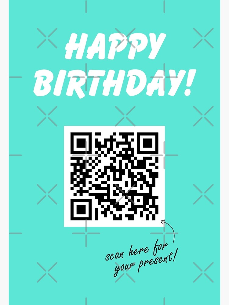 Rick Roll Link QR Code | Greeting Card