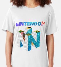 Vaporwave Nintendo 64 Slim Fit T-Shirt