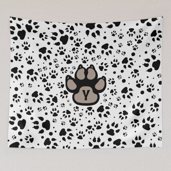 Item preview, Dogs paws tracks alphabet - letter Y designed and sold by MadandMean.