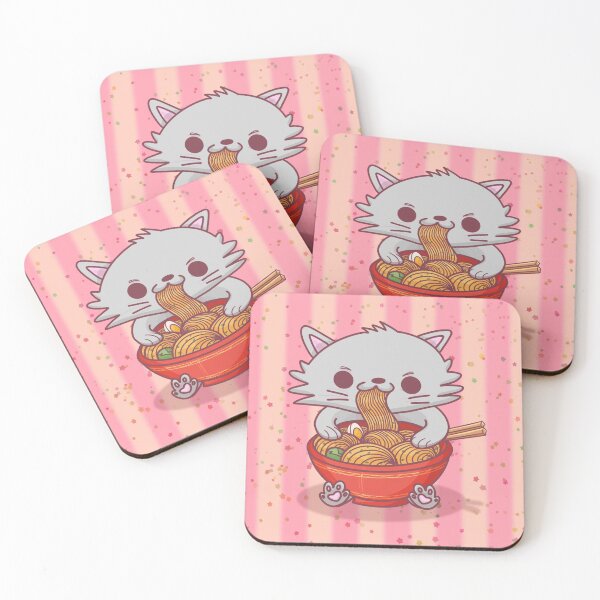 Item preview, Ramen Hungry Cat - More Pink designed and sold by Miezka.
