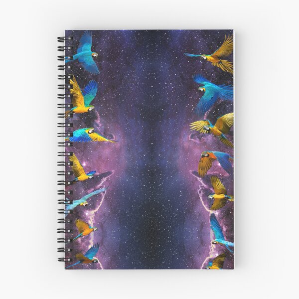 Item preview, Flock of Blue and Gold Macaws with Purple Galactic Background designed and sold by JungleVision.