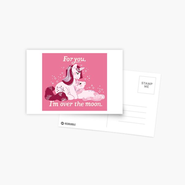 For you I'm over the moon Postcard