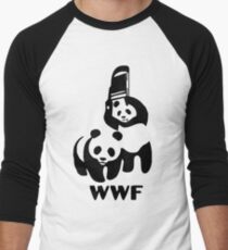 Panda Wrestling - ONE:Print Men's Baseball ¾ T-Shirt