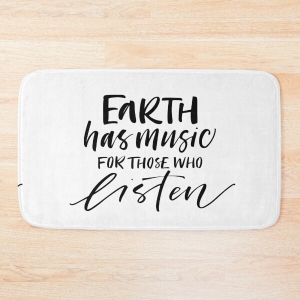 Item preview, Inspirational Quote Earth has Music for Those Who Listen designed and sold by OffTheWallPrint.