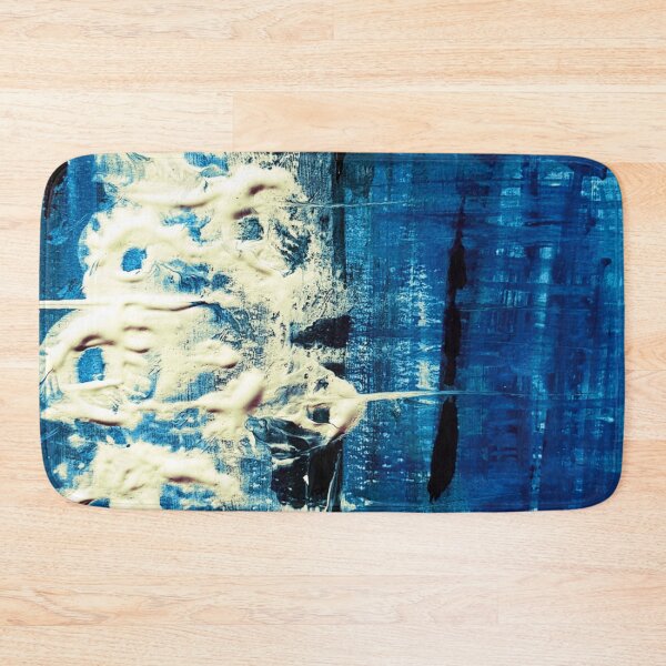 Item preview, Abstract acrylic painting in blue and white designed and sold by Joie-et-Poesie.