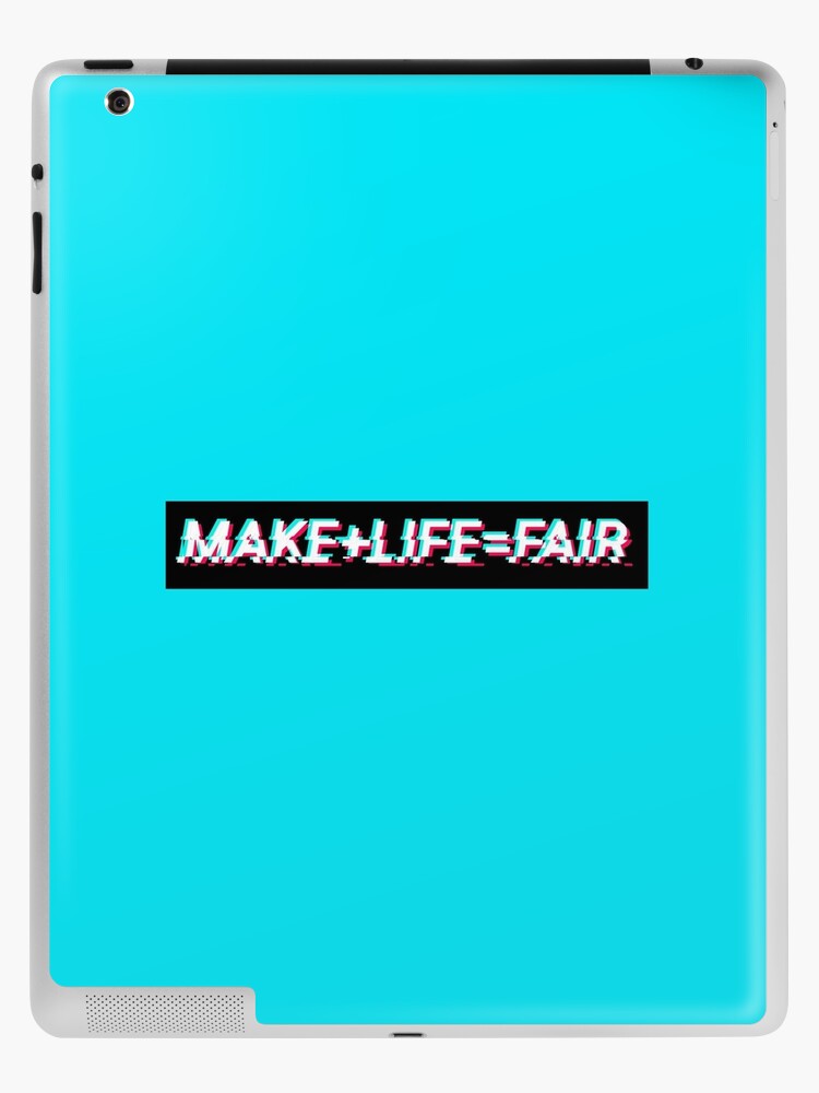iPad Case & Skin, MAKE+LIFE=FAIR "make your life fair" designed and sold by ELDrone