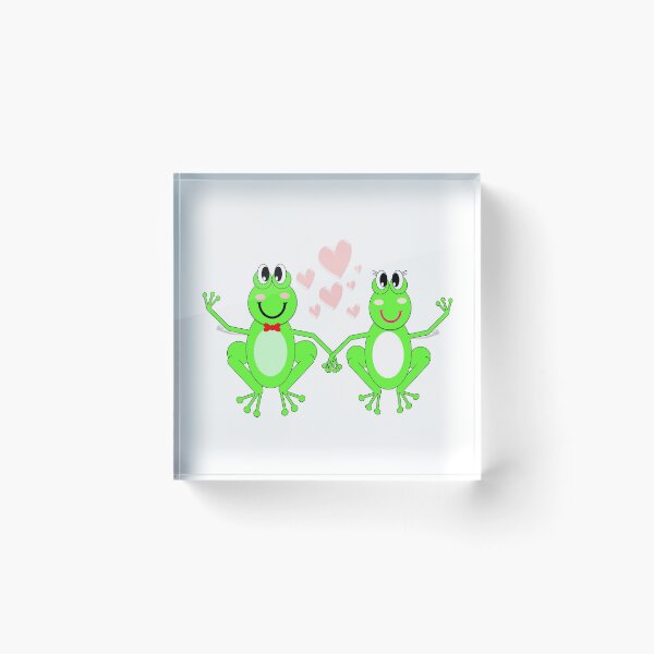Item preview, Green Frog couple in love, endless pattern designed and sold by bubbley2021.