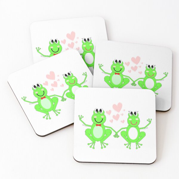 Item preview, Green Frog couple in love, endless pattern designed and sold by bubbley2021.