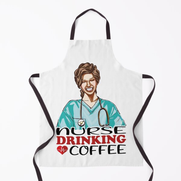 Item preview, nurse drinking First Coffee designed and sold by thiag-o.