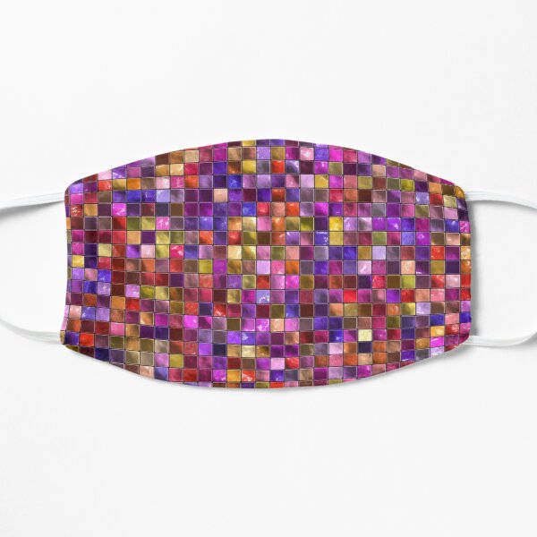 Ornamental pattern with purple color Flat Mask