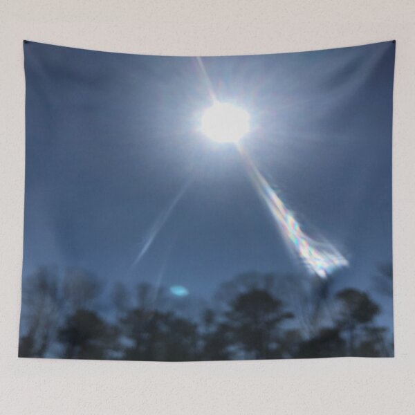 Item preview, Backyard View The Midday Overhead Peak of The Sun at Highest Point Unbearable Heat in Clear Blue Sky designed and sold by NadeenInspires.