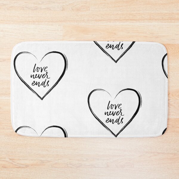Item preview, Inspirational Quote Love Never Ends designed and sold by OffTheWallPrint.
